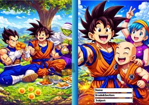 DRAGON BALL Z NOTEBOOK 5.8 X 8.3" SUPER SAIYAN ANIME LAMINATED COVER NO PLASTIC COVER NEEDED