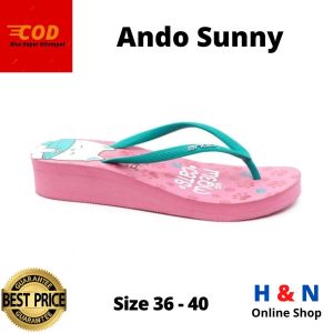 H&N Online Shop - Sandal Jept Tinggi Empuk / Wedges Wanita ANDO SUNNY - Size 36-40