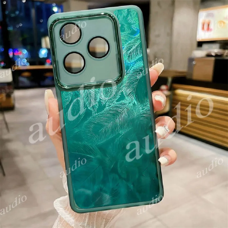LEMAXELERS Glitter Mobile Phone Case For Honor 400 Pro 5G Case With Makeup Mirror Stand Silicone - View #11