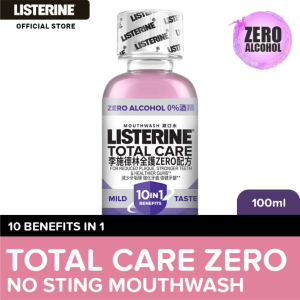 Listerine Total Care Zero Mouthwash 100ml: alcohol free mouthwash mouth wash for bad breath