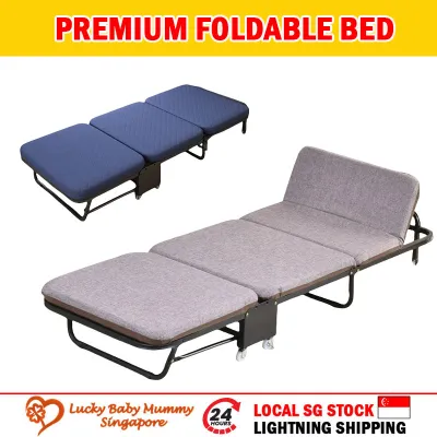 【3-fold Bed】ELOISE Premium Japanese Foldable Single Bed/Folding Queen