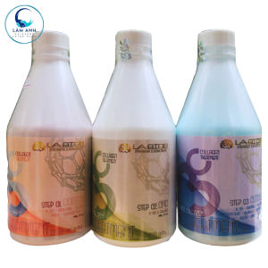 Bộ Labios 3C Collagen Treatment Step Phục Hồi Hư Tổn Chuyên Sâu Cho Tóc Bóng Mềm Mượt 123 - 600ml x 3