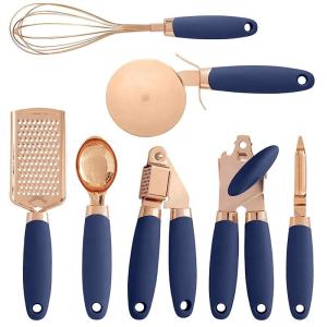 Kitchen tool set 7pcs Rose Gold Stainless Steel Garlic Press Cutter Scoop peeler cheese Grater Kitchenware Kitchen