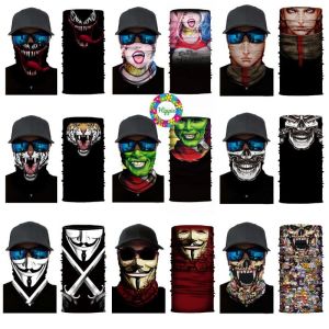 SKULL Bandana Buff Headscarf Headwear Rider Helmet Balaclava Skeleton Sarung Muka Penutup Kepala Head Cove