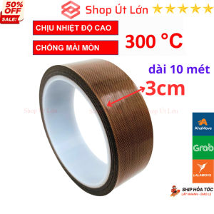1 Cuộn Băng keo chịu nhiệt độ cao TEFLON rộng 3cm băng keo máy hàn nhiệt PTFE Tape - Shop Út Lớn