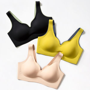 OK Bra ขนาดพิเศษ M-XXL เสื้อชั้นในไร้ตะเข็บสำหรับผู้หญิงเสื้อชั้นในใส่ออกกำลังกายแบบไม่มีสายบราใส่สบาย