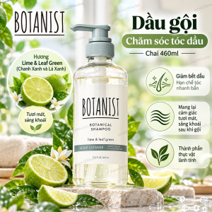 DẦU GỘI CHĂM SÓC TÓC DẦU HẠN CHẾ BẾT TÓC BOTANIST NHẬT BẢN (CHAI 460ML)