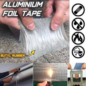 HW Leak Repair Aluminum Foil Butyl Rubber Tape Self Adhesive Waterproof for Roof (5CM X 5M / 10CM X 5M / 15CM X 5M)