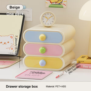 Desktop Organizer – 3-Tier Drawer Multi-Function Stationery Shelf for Office & Dorm