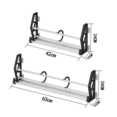 Yo-Fun Door Back Shoe Rack Organizer Wall Mounted Slipper Rack Organizer Foldable 3 in 1 Bathroom Rack