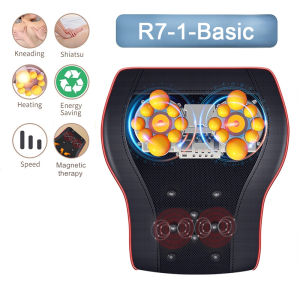 Jinkairui Neck Massager Back Massager Kneading Vibration Heating Massage Shoulder Massage Pillow Waist Body Massage Machine Home Car Use
