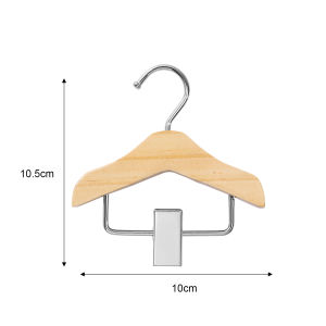 YESPERY ที่แขวนไม้ขนาดเล็กสำหรับราวเสื้อผ้าสำหรับสัตว์เลี้ยงราวตากพร้อมคลิปเสื้อผ้าขนาดเล็กที่แขวนตุ๊กตาขนาดมินิไม้แขวนเสื้อ