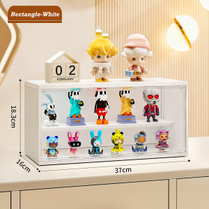 Acrylic Popmart Display Box Figurine Display Case Transparent Storage Box DustProof Doll Display Rack