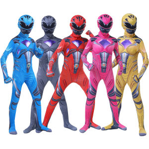 Boys Power Ranger Cosplay Costume Superhero New Year Party Clothes Pretend Play Birthday Party Dress up set