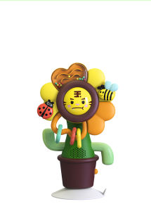 Bafada Cute Sunflower Feeding Toy Abs Baby Dining Table Chair Sucker Toys Musicial Early Education Sound Light Effect For Fun 6 Months Children