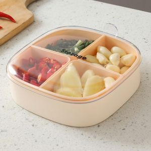Fresh-Keeping Refrigerator-Specific Storage for Scallions Ginger and Garlic Sealed Storage Tray Multi-Functional Fruit Compartment Ingredient Tray