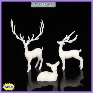 Follow Get New[FlyingC] 1Pc Mini Resin Deer Christmas Forest Elk White Dessert Table Decor Merry Christmas Decor For Home Kids New Year Gift