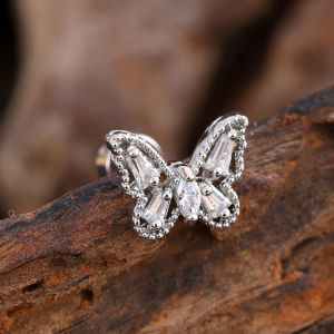 Khuyên tai sụn titan chống dị ứng Bông tai chốt bi phong cách Hàn Quốc Wondami Butterfly