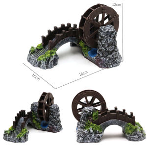 Tiểu Cảnh Cầu Cong - Cối Xay Nước Trang Trí Bể Cá - Mô Hình Mini Trang Trí Bể Cá Nhiều Mẫu Lựa Chọn