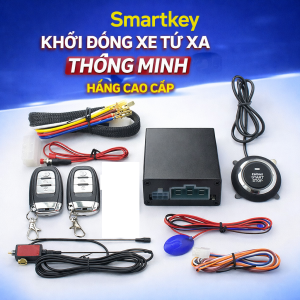 Bộ Đề Nổ Từ Xa Smartkey Ô Tô – Vỏ Hợp Kim Loại Xịn Sẵn Giắc Cắm Lắp Mọi Loại Xe