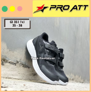 Yasa Footwear - Sepatu Sekolah Anak PRO ATT GI 351V Perekat 35 - 38 / Sepatu Sekolah Hitam / Sepatu Sneakers Anak / Sepatu Keren /Sepatu Perekat