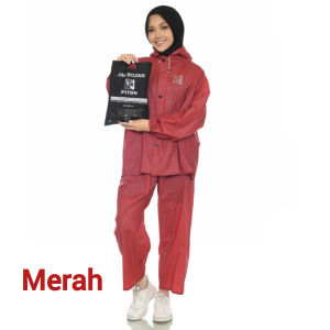 Jas Hujan Pria Wanita Premium Bahan Tebal Dan Lentur Produk Piton Cream