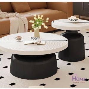 🔥Ready Stock🔥Coffee Table Combination Round Side Table Simple Carbon Steel Table