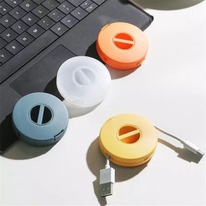 QKG24 แบบพกพา การชาร์จ USB สายข้อมูล สายไฟ ผู้จัดงาน ที่ยึดสายไฟ คลิปหนีบสาย ม้วนเก็บสาย