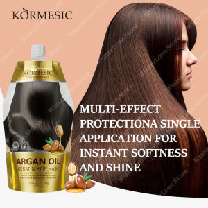 【BUY 1 TAKE 1】350g Keratin Hair Treatment Mask + Argan Oil Hair Mask 350ml Collagen Hair Straightening Organic Repair Conditioner