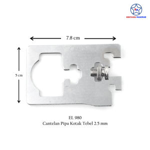 Cantolan / Cantelan Pipa Kotak Braket Kaca Penyangga Kaca Daun Penyangga Tebal