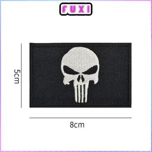 Punisher Patch For Clothes National Flag Logo Design Jeans DIY Embroidered Apparel Sewing Clothing Accessories