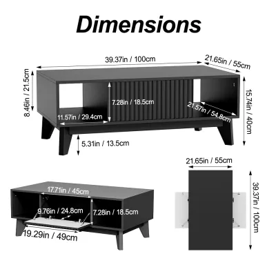 TV cabinet Wall-mounted 120CM/140CM (1200x220x220mm/1400x240x220mm) Wood Space-saving design Large storage with flip-down door Built-in threading hole Media & TV Storage