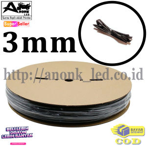 1 Roll Solasi Bakar Hitam /Heatshrink Tube /Selongsong Kabel Bakar 100M Hitam /Karet Bakar 100Meter