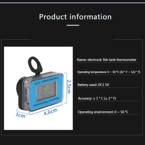 【DDC AQUA】Aquarium Digital Thermometer 0-50°C