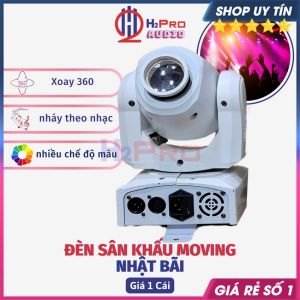 Đèn Sân Khấu Moving Mini Nhật Bãi 80W – Xoay 360 Độ Nháy Theo Nhạc Laser 8 Màu Karaoke Sự Kiện - H2pro Audio