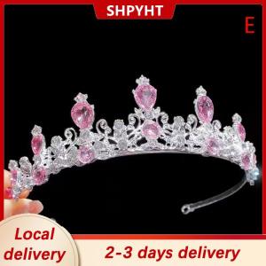 [COD] SHPYHT Local delivery Ship within 24 hours 2023 New Women Girls Silver Color Crown Headwear Korean Crystal Tiara Fashion Birthday Dress Rhinestone Crown Hair Accessories