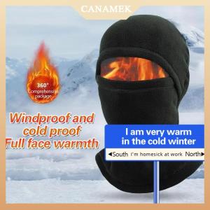[CANAMEK] หน้ากากคลุมเต็มหน้าสำหรับขี่กลางแจ้งอบอุ่นในฤดูหนาวผ้าคลุมศีรษะไหมพรมขนแกะสำหรับรถจักรยานยนต์ตกปลาเล่นสกีหมวกกันลมให้ความอบอุ่น