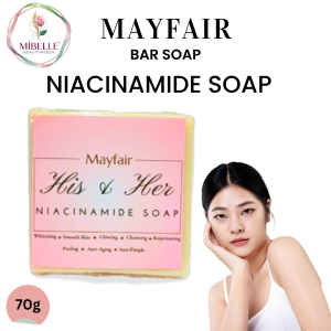 Mayfair Niacinamide Glutathione Whitening Soap Bar for Men & Women - Anti-Aging Anti-Pimple Smooth Skin 70g