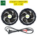 Quạt rời pin áo quạt điều hòa quạt 5 cánh, 12 vôn, chạy khỏe, không chổi than. 