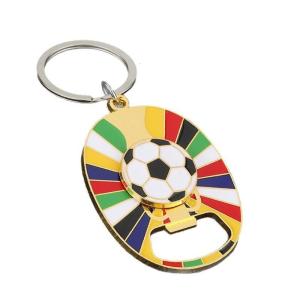 Turntable Soccer Ball Design 2026 Keychain Alloy Bottle Opener Compact Size For Sports Lovers Travel Parties