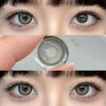 (≈0.33RM/DAY) UYAAI 1 Pair [0.00-6.00 Power] Colored Contact 14.5mm K4 Brown Cosmetic Color Lens Eye Fashion Monthly Replacement. 