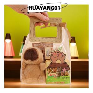 HUAYANG01 [2023 new HOT FASHION] 1 bộ bút dán máy tính xách tay sang trọng mặt dây túi xách giải thưởng cuối cùng văn phòng phẩm túi quà tặng cho sinh viên Kawaii capybara văn phòng phẩm Kit