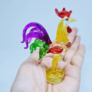 ไก่แก้บนไอ้ไข่​ ไก่เป่าแก้ว​  ของขวัญ(ไก่รุ่นพิเศษพร้อมฐาน​ สูง7-8 ขายราคาคู่​)