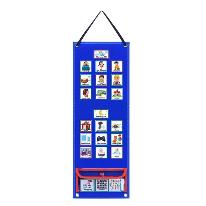 (WYRS) Visual Schedule for Kids Daily Routine Chart Calendar Pocket ...