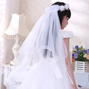 Bando Veil Pengapit Mahkota Bunga Pengantin Panjang Faring Anak Mahkota Bunga Tile Anak Bando Bandana Anak