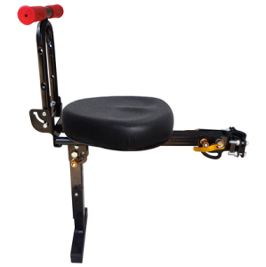 WCC Bike Child Seat Front Retractable Bicycle Seat Adjustable Height Folding Armrest Leg for Bicycle and Electric Bike