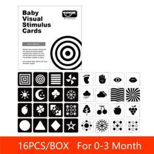 Montessori Baby Toys Black White Flash Cards Kids Sensory Toys Visual Stimulation Flash cards