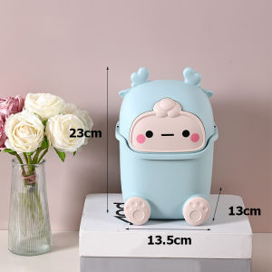 Thùng Rác Mini Để Bàn Nắp Lật Gọn Gàng Hộp Đựng Rác Nhỏ Cho Bàn Học Bàn Làm Việc Nhiều Màu