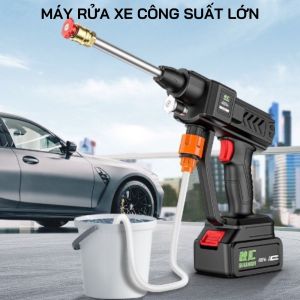 Máy rửa xe dùng pin liên tục 40 phút Máy xịt rửa xe dùng pin áp lực cao dùng cho ô tô xe máy xa đạp tưới cây