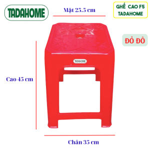 Ghế Cao F5 Ghế Đẩu Nhựa Có Lỗ TADAHOME Dày Dặn Bền Đẹp Chịu Lực Tốt